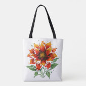 Tote Bag Fleur de feu Dahlia (Dos)