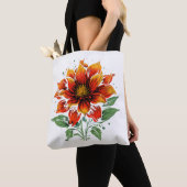 Tote Bag Fleur de feu Dahlia (De près)
