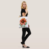 Tote Bag Fleur de feu Dahlia (Sur le modèle)