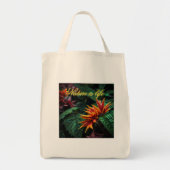 Tote Bag Fleur de feu de la jungle enchantée (Devant)