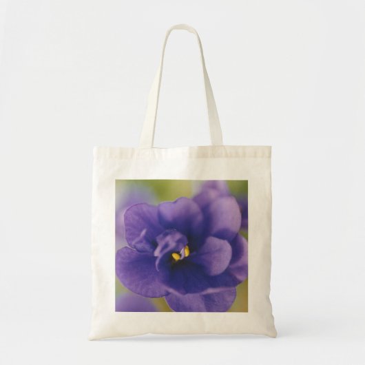 Tote Bag Fleur de fleurs bleues de Violet Saintpaulia Zoomé (Devant)