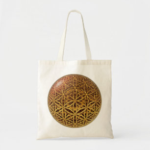 Tote Bag Fleur de la vie / Blume des Lebens - bille d'or