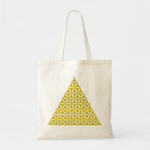 Tote Bag Fleur de la vie / Blume des Lebens - or pyramide