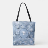 Tote Bag Fleur de Lis - Bleu Vintage (Dos)