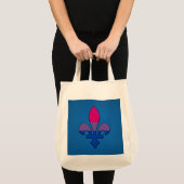 Tote Bag Fleur de lis de la fierté de la bisexualité (Devant (produit))