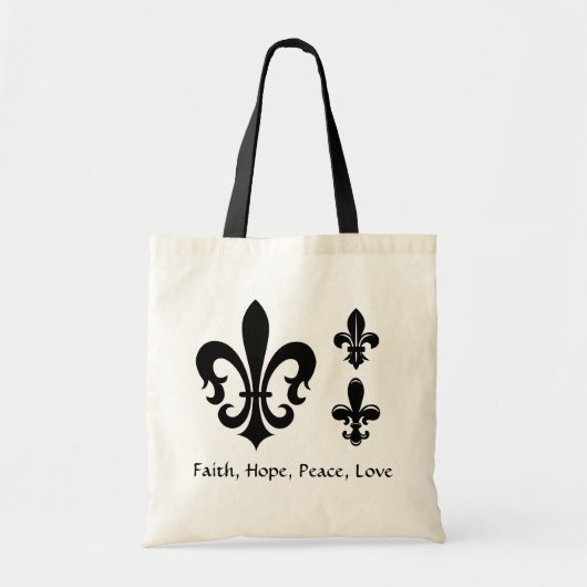 Tote Bag Fleur de lis fourre-tout décoratif (Devant)