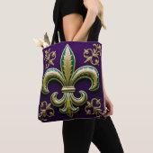 Tote Bag Fleur de lis Mardi Gras Décor (De près)