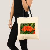 Tote Bag Fleur de lis - orange iridescente (Matt 28-30) (Devant (produit))