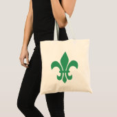 Tote Bag Fleur de Lis verte (Devant (produit))