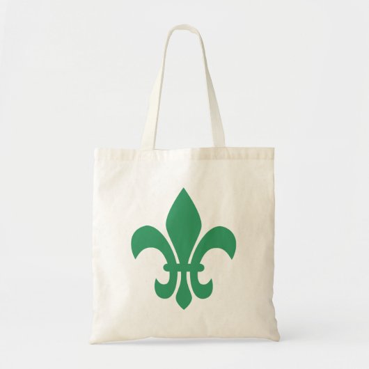 Tote Bag Fleur de Lis verte (Devant)