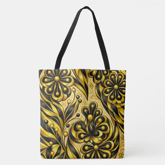 Tote Bag Fleur de l'orbite dorée (Devant)