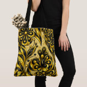 Tote Bag Fleur de l'orbite dorée (De près)