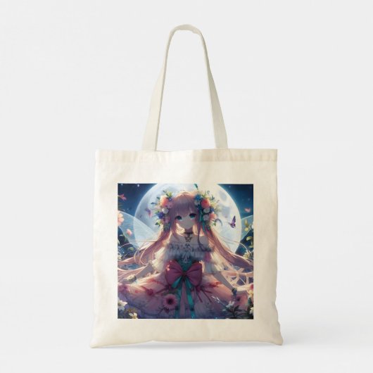 Tote Bag Fleur de lune d'Anime (Dos)