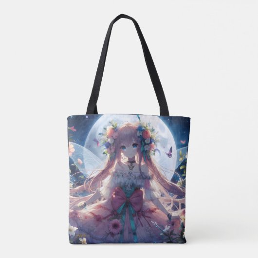 Tote Bag Fleur de lune d'Anime (Dos)