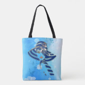 Tote Bag Fleur de lune d'aquarelle blanche (Dos)