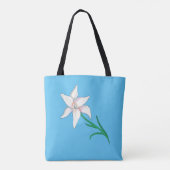 Tote Bag Fleur de Lys Blanc Ciel Bleu (Dos)