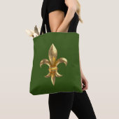 Tote Bag Fleur de Lys brillant et corrompu (De près)
