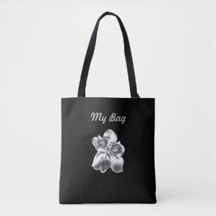 Tote Bag Fleur de Magnolia métallique sur toute l'impressio