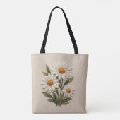 Tote Bag Fleur de marguerite brodée (Dos)