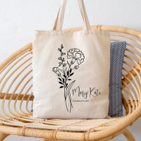 Fleur de mois de naissance personnalisée Janvier B