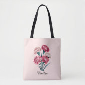 Tote Bag Fleur de naissance de janvier sur mesure (Devant)