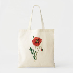 Tote Bag Fleur de naissance de Red Poppy August