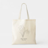 Tote Bag Fleur de Narcisse - Décembre mois de naissance (Dos)