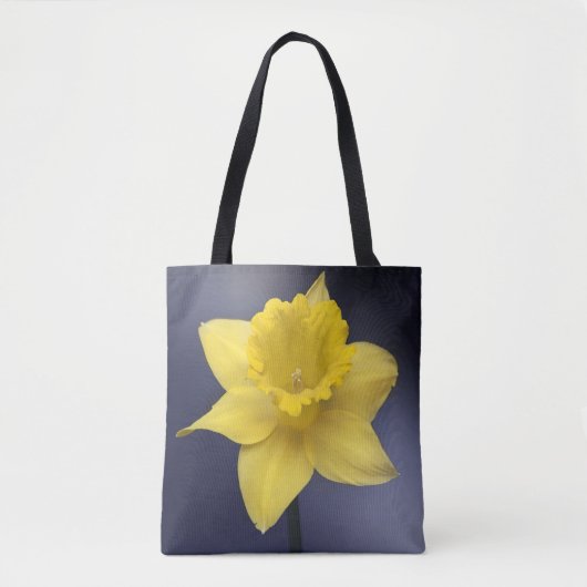 Tote Bag Fleur de Narcisse jaune peinture à l'aquarelle flo (Devant)
