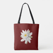 Tote Bag Fleur de nénuphar blanc (Dos)