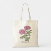 Tote Bag Fleur de novembre mois de naissance Chrysanthème p (Dos)