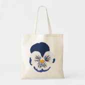 Tote Bag Fleur de Pansy Bleu (Devant)