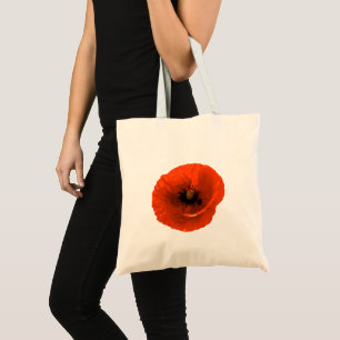 Tote Bag Fleur de pavot rouge Floral Mariages Bridesmaid Ca
