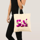 Tote Bag Fleur de pavot violet Floral Mariage Bridesmaid Ca (Devant (produit))