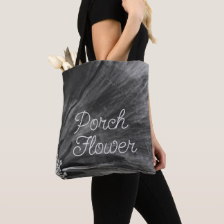 Tote Bag Fleur de porche / Noir et blanc /