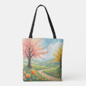 Tote Bag Fleur de printemps (Dos)