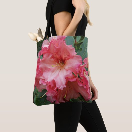 Tote Bag Fleur de Rhododendron rose (De près)
