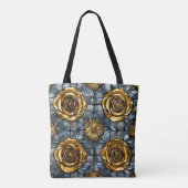 Tote Bag Fleur de rose dorée (Dos)