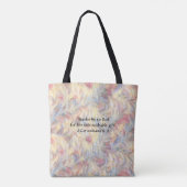 Tote Bag Fleur de style tropical rose Faith Fourre-tout (Dos)