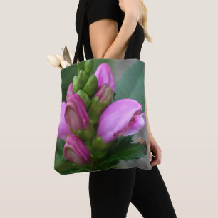 Tote Bag Fleur de tête de tortue rose