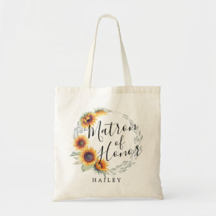 Tote Bag Fleur de tournesol  Matron d'honneur