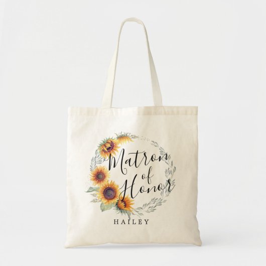 Tote Bag Fleur de tournesol| Matron d'honneur (Devant)