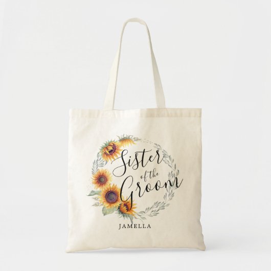 Tote Bag Fleur de tournesol | Soeur de la chambre (Devant)
