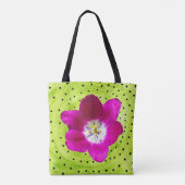 Tote Bag Fleur de tulipe et polka (Dos)