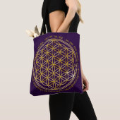 Tote Bag Fleur de vie avec Moola Mantra (De près)