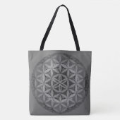 Tote Bag Fleur de vie Mandala Grey (Devant)
