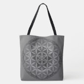 Tote Bag Fleur de vie Mandala Grey (Dos)
