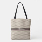 Tote Bag Fleur de Vie sur Beige (Dos)