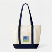 Tote Bag Fleur de violet bleu (Devant)