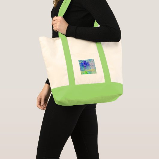 Tote Bag Fleur de violet bleu (Devant (produit))