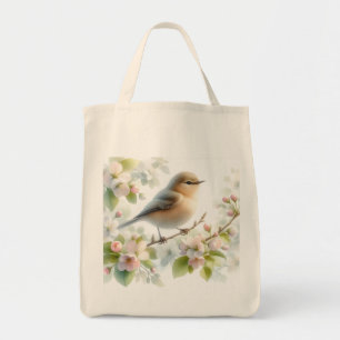 Tote Bag Fleur d'eau de cerisier de printemps aquarelle